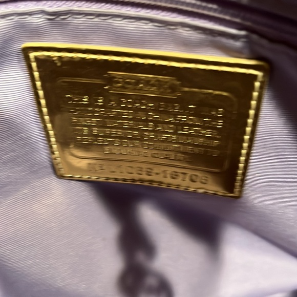 Coach EUC  Poppy Signature Pop straw cream/white leather Tote - Picture 13 of 14